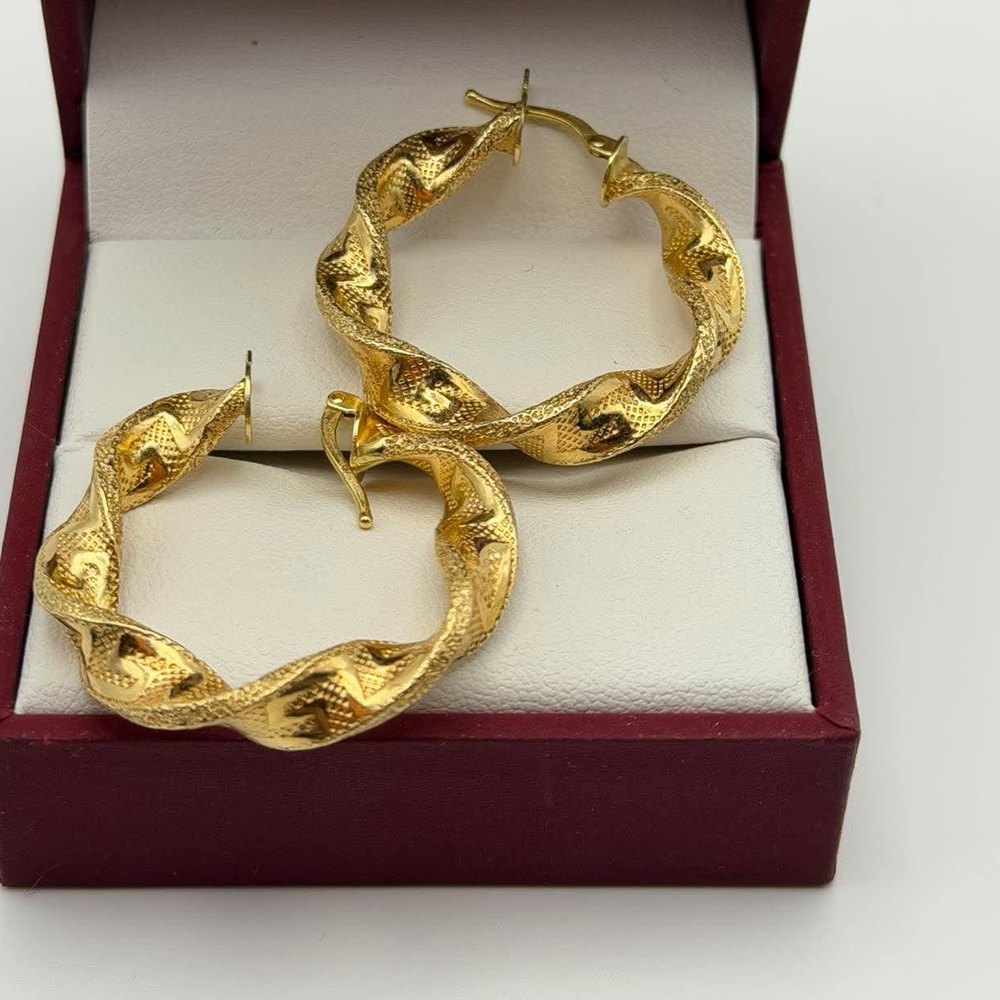 Twisted Hoop Earrings - Goldman Collection